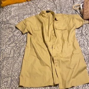 Petite Stone Oversized Utility Shirt